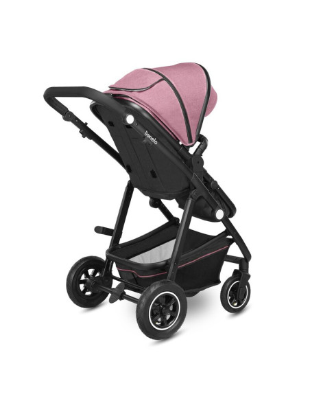 BN-LO-AMBER_2IN1_PINK_ROSE,Lionelo - Carucior Amber, 2 in 1, Cadru aluminiu, Cu landou intarit si salteluta moale, Reversibil, M