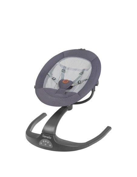 BN-LO-RINA_GREY_CONCRETE,Lionelo - Balansoar si sezlong copii, Rina, 2 in 1, Electric, Cu rotire 360 °, Cu telecomanda si cablu 