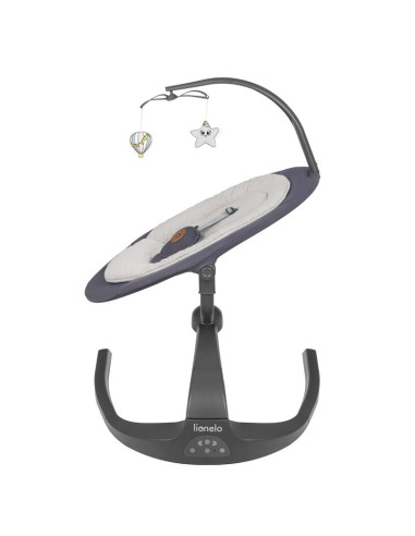 BN-LO-RINA_GREY_CONCRETE,Lionelo - Balansoar si sezlong copii, Rina, 2 in 1, Electric, Cu rotire 360 °, Cu telecomanda si cablu 