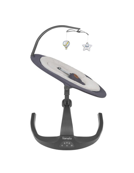 BN-LO-RINA_GREY_CONCRETE,Lionelo - Balansoar si sezlong copii, Rina, 2 in 1, Electric, Cu rotire 360 °, Cu telecomanda si cablu 