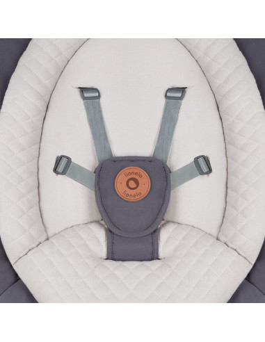 BN-LO-RINA_GREY_CONCRETE,Lionelo - Balansoar si sezlong copii, Rina, 2 in 1, Electric, Cu rotire 360 °, Cu telecomanda si cablu 