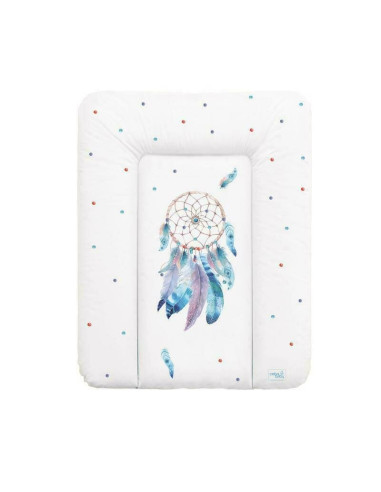 BN-W-143-101-557,Ceba Baby - Saltea de infasat moale Dream Catcher, Fara ftalati, 70 x 50 cm, Alb/Albastru