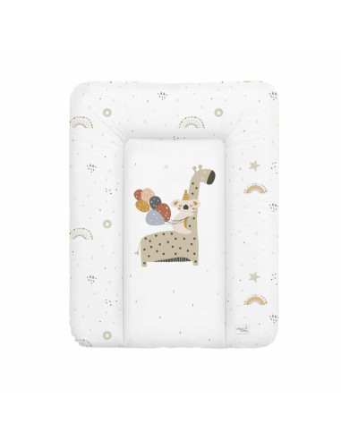 BN-W-143-000-637,Ceba Baby - Saltea de infasat moale Giraffe, Fara ftalati, 70 x 50 cm, Alb/Bej