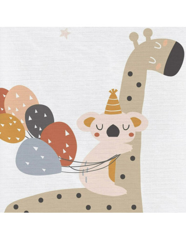 BN-W-143-000-637,Ceba Baby - Saltea de infasat moale Giraffe, Fara ftalati, 70 x 50 cm, Alb/Bej