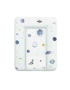 BN-W-143-123-651,Ceba Baby - Saltea de infasat moale World Universe, Fara ftalati, 70 x 50 cm, Alb/Albastru