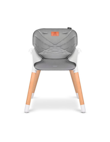 BN-LO-KOEN_GREY_STONE,Lionelo - Scaun de masa din fag Koen, 2 in 1, Transformabil, Sustine 30 kg, 6 luni+, Conform cu standardul