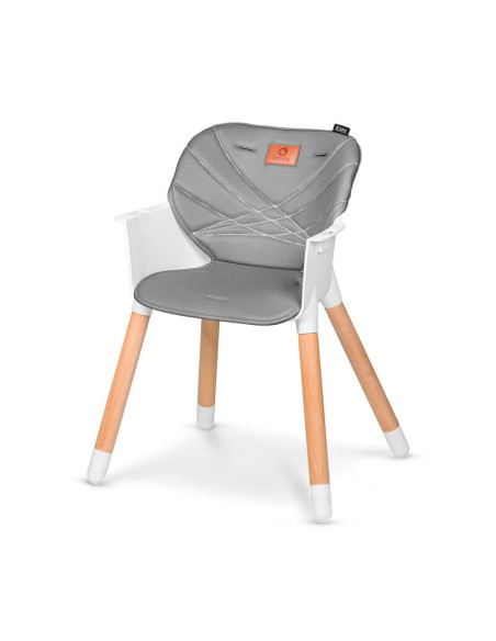 BN-LO-KOEN_GREY_STONE,Lionelo - Scaun de masa din fag Koen, 2 in 1, Transformabil, Sustine 30 kg, 6 luni+, Conform cu standardul
