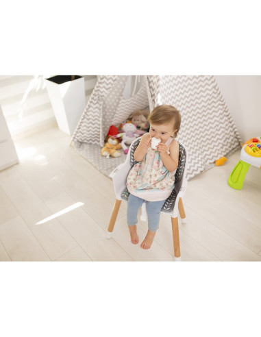 BN-LO-KOEN_GREY_STONE,Lionelo - Scaun de masa din fag Koen, 2 in 1, Transformabil, Sustine 30 kg, 6 luni+, Conform cu standardul