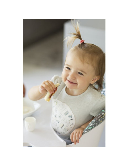 BN-LO-KOEN_GREY_STONE,Lionelo - Scaun de masa din fag Koen, 2 in 1, Transformabil, Sustine 30 kg, 6 luni+, Conform cu standardul