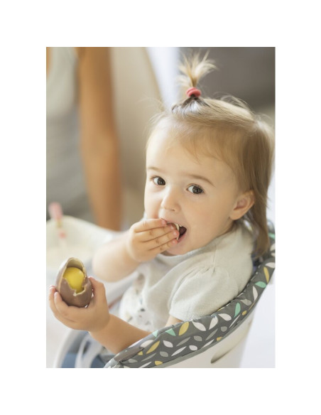 BN-LO-KOEN_GREY_STONE,Lionelo - Scaun de masa din fag Koen, 2 in 1, Transformabil, Sustine 30 kg, 6 luni+, Conform cu standardul