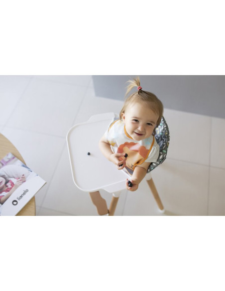 BN-LO-KOEN_GREY_STONE,Lionelo - Scaun de masa din fag Koen, 2 in 1, Transformabil, Sustine 30 kg, 6 luni+, Conform cu standardul