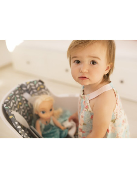 BN-LO-KOEN_GREY_STONE,Lionelo - Scaun de masa din fag Koen, 2 in 1, Transformabil, Sustine 30 kg, 6 luni+, Conform cu standardul