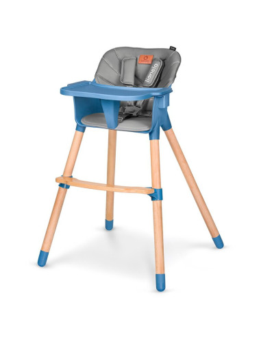 BN-LO-KOEN_BLUE_SKY,Lionelo - Scaun de masa din fag Koen, 2 in 1, Transformabil, Sustine 30 kg, 6 luni+, Conform cu standardul e