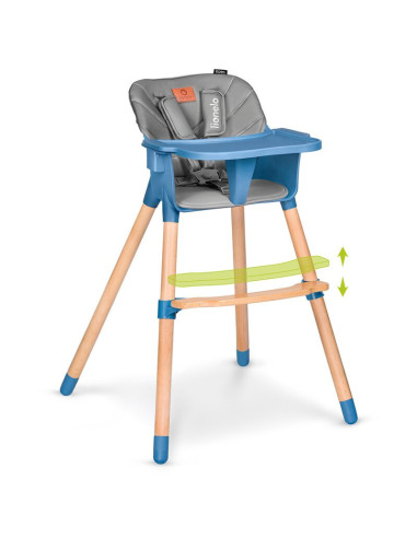 BN-LO-KOEN_BLUE_SKY,Lionelo - Scaun de masa din fag Koen, 2 in 1, Transformabil, Sustine 30 kg, 6 luni+, Conform cu standardul e