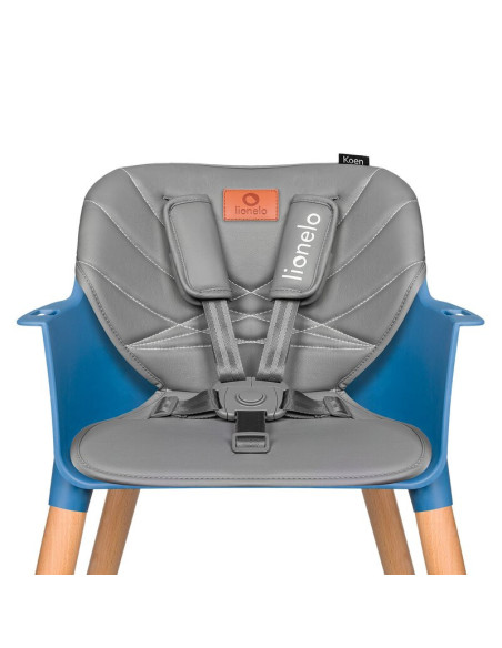 BN-LO-KOEN_BLUE_SKY,Lionelo - Scaun de masa din fag Koen, 2 in 1, Transformabil, Sustine 30 kg, 6 luni+, Conform cu standardul e