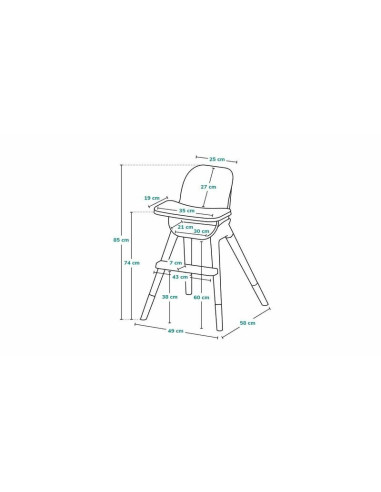 BN-LO-KOEN_BLUE_SKY,Lionelo - Scaun de masa din fag Koen, 2 in 1, Transformabil, Sustine 30 kg, 6 luni+, Conform cu standardul e