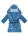 BN-36608,Halat de baie cu urechi Hippo, Cu buzunare, Cu cordon, Bubaba, 2 - 4 ani, Marime 98/104, Blue
