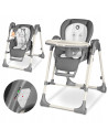BN-LO-LAURICE_ GREY_STONE,Lionelo - Scaun de masa si balansoar, 2 in 1, Laurice, Transformabil, Multifunctional, Inaltime si spa