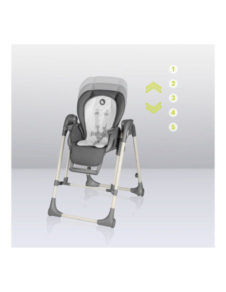 BN-LO-LAURICE_ GREY_STONE,Lionelo - Scaun de masa si balansoar, 2 in 1, Laurice, Transformabil, Multifunctional, Inaltime si spa