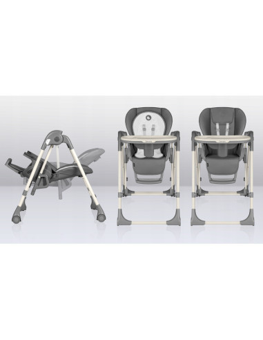 BN-LO-LAURICE_ GREY_STONE,Lionelo - Scaun de masa si balansoar, 2 in 1, Laurice, Transformabil, Multifunctional, Inaltime si spa