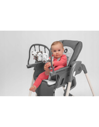 BN-LO-LAURICE_ GREY_STONE,Lionelo - Scaun de masa si balansoar, 2 in 1, Laurice, Transformabil, Multifunctional, Inaltime si spa
