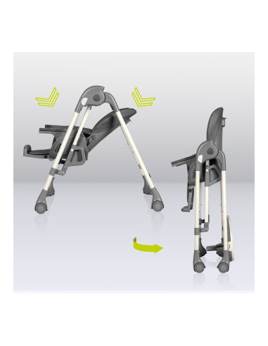 BN-LO-LAURICE_ GREY_STONE,Lionelo - Scaun de masa si balansoar, 2 in 1, Laurice, Transformabil, Multifunctional, Inaltime si spa