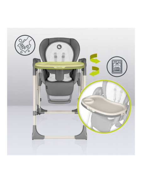 BN-LO-LAURICE_ GREY_STONE,Lionelo - Scaun de masa si balansoar, 2 in 1, Laurice, Transformabil, Multifunctional, Inaltime si spa