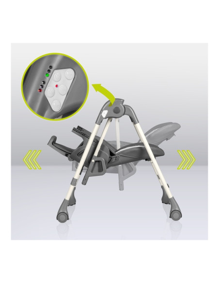 BN-LO-LAURICE_ GREY_STONE,Lionelo - Scaun de masa si balansoar, 2 in 1, Laurice, Transformabil, Multifunctional, Inaltime si spa