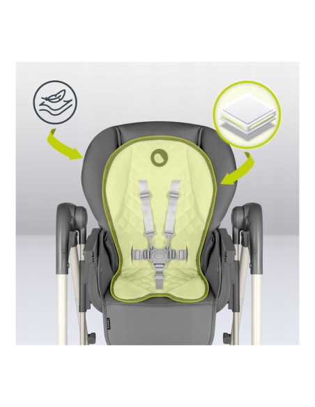 BN-LO-LAURICE_ GREY_STONE,Lionelo - Scaun de masa si balansoar, 2 in 1, Laurice, Transformabil, Multifunctional, Inaltime si spa
