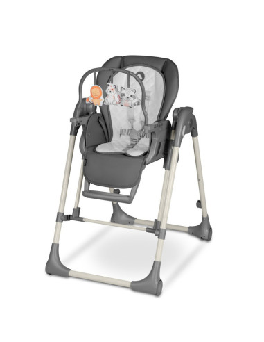 BN-LO-LAURICE_ GREY_STONE,Lionelo - Scaun de masa si balansoar, 2 in 1, Laurice, Transformabil, Multifunctional, Inaltime si spa