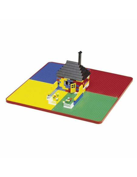 BN-39261,Set masuta si doua scaune pentru copii, Multicolor, Cu parte detasabila si reversibila, Partea reversibila pentru Lego 