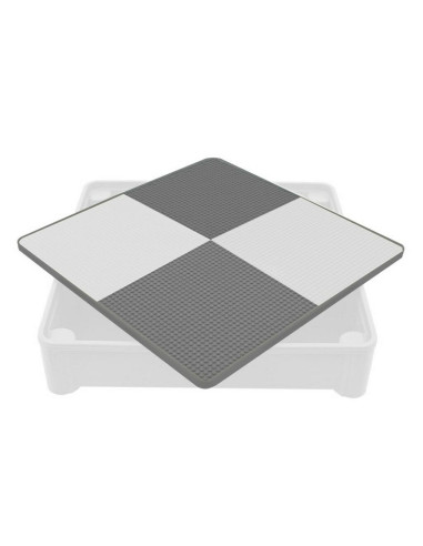 BN-49111,Set masuta si doua scaune pentru copii, Grey and White, Cu parte detasabila si reversibila, Partea reversibila pentru L