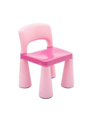 BN-39259,Set masuta si doua scaune pentru copii, Pink, Cu parte detasabila si reversibila, Partea reversibila pentru Lego Duplo,