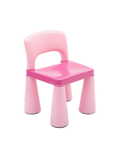BN-39259,Set masuta si doua scaune pentru copii, Pink, Cu parte detasabila si reversibila, Partea reversibila pentru Lego Duplo,