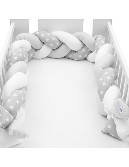 BN-42970,Protectie laterala pentru patut, Tip Bumper impletit, Din bumbac, Din materiale certificate Oeko Tex Standard 100, New 