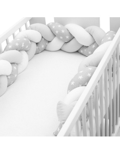 BN-42970,Protectie laterala pentru patut, Tip Bumper impletit, Din bumbac, Din materiale certificate Oeko Tex Standard 100, New 