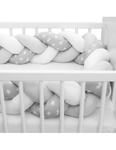 BN-42970,Protectie laterala pentru patut, Tip Bumper impletit, Din bumbac, Din materiale certificate Oeko Tex Standard 100, New 