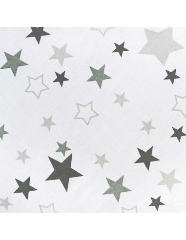 BN-33692,Set 3 piese, Baby Nest, Cu paturica si pernuta, New Baby, Grey stars