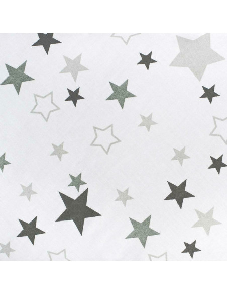 BN-33692,Set 3 piese, Baby Nest, Cu paturica si pernuta, New Baby, Grey stars