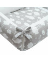 BN-42794,Set 3 piese, Baby Nest multifunctional, Cu paturica si pernuta cu urechi, New Baby, Cloud Grey