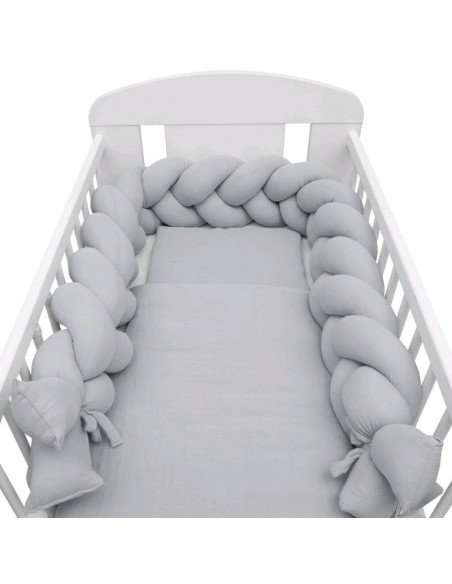 BN-47293,Lenjerie patut 2 piese, Din Muselina, Cu perna si pilota, 100x70 cm, Din materiale certificate Oeko Tex Standard 100, N