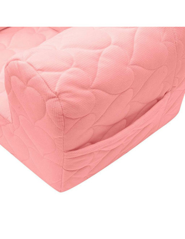 BN-48053,Fotoliu din burete pentru copii, Cu buzunar lateral, Din tesatura de catifea, Cu Husa detasabila, Hearts, Din materiale