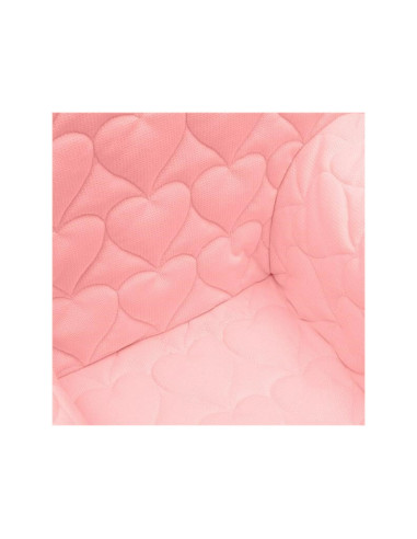 BN-48053,Fotoliu din burete pentru copii, Cu buzunar lateral, Din tesatura de catifea, Cu Husa detasabila, Hearts, Din materiale