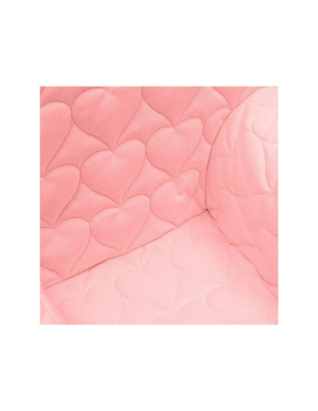 BN-48053,Fotoliu din burete pentru copii, Cu buzunar lateral, Din tesatura de catifea, Cu Husa detasabila, Hearts, Din materiale