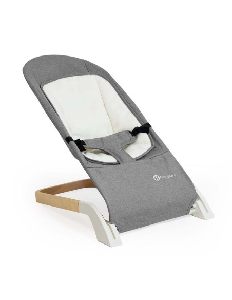 BN-915902,Petite&Mars - Sezlong balansoar, Calmy, Cu centura in 3 puncte, De la nastere pana la 9 kg, Gri