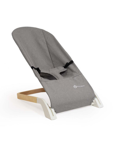 BN-915902,Petite&Mars - Sezlong balansoar, Calmy, Cu centura in 3 puncte, De la nastere pana la 9 kg, Gri