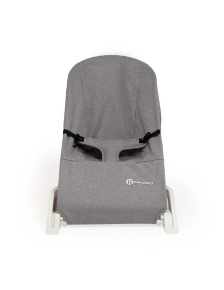 BN-915902,Petite&Mars - Sezlong balansoar, Calmy, Cu centura in 3 puncte, De la nastere pana la 9 kg, Gri