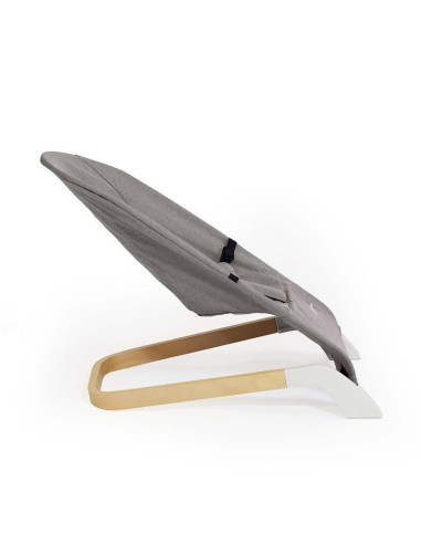 BN-915902,Petite&Mars - Sezlong balansoar, Calmy, Cu centura in 3 puncte, De la nastere pana la 9 kg, Gri
