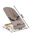 BN-915902,Petite&Mars - Sezlong balansoar, Calmy, Cu centura in 3 puncte, De la nastere pana la 9 kg, Gri