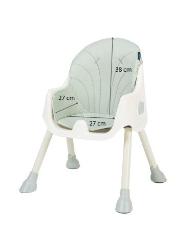 JU1027-Mint,Scaun de masa 2 in 1 Juju Eat&Smile, Mint